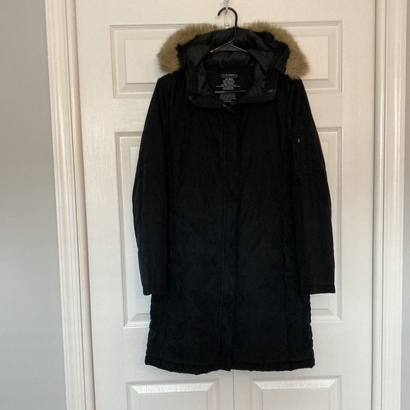 LL Bean microsuede quilted coat - Picture 2 of 6